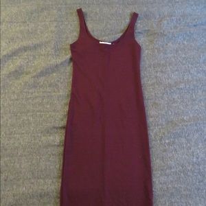 Forever 21 Maroon Maxi Bodycon Dress